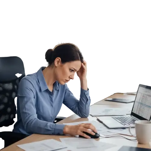 Femme-stressee Une femme stressée pr la vie quotidienne