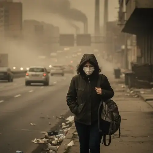 Pollution-organisme Une femme stressée pr la vie quotidienne