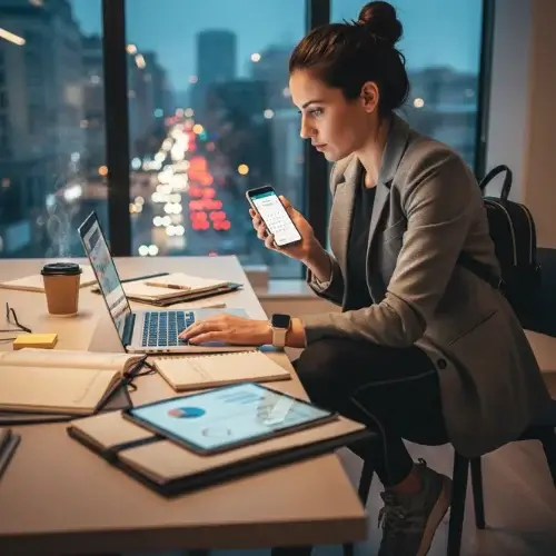Rythme-vie-intense Une femme stressée pr la vie quotidienne